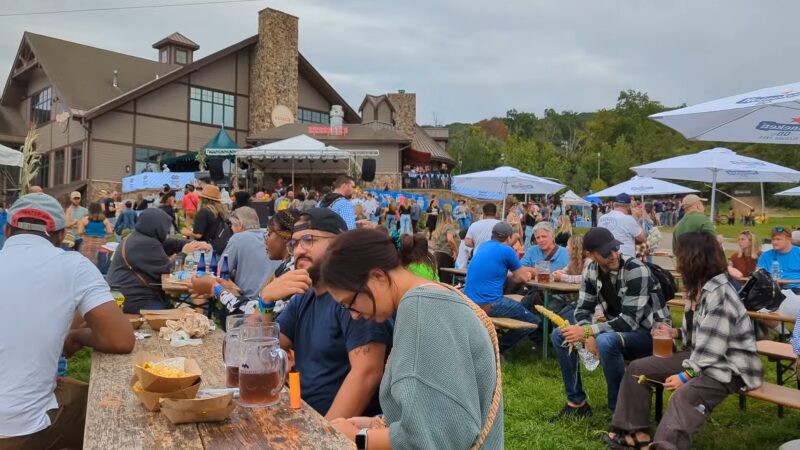 Visitors at Medford Oktoberfest in New Jersey Enjoy Food, Drinks, and Live Music